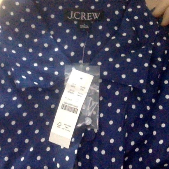 J. Crew Cupro Becklow Dot Shirtdress - Picture 3 of 3